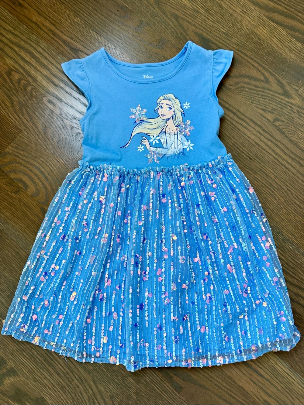 Jumping Bean Disney Blue Sequin Elsa Dress